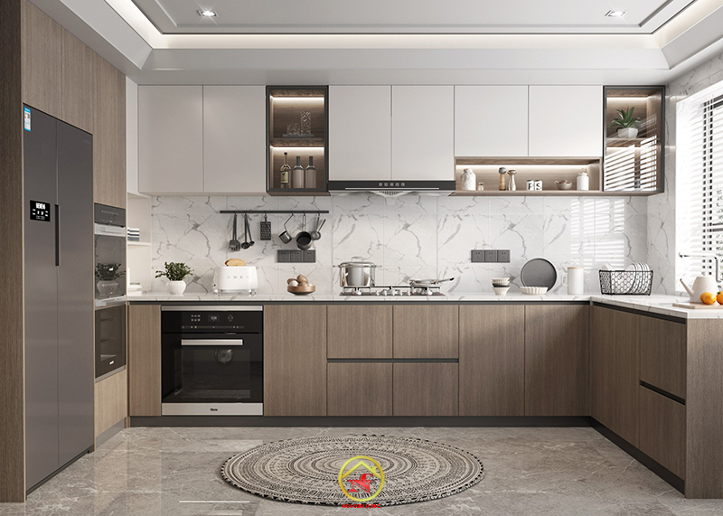 TỦ BẾP MELAMIN THAI LAN 06